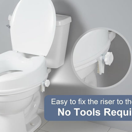 Raised Toilet Seat with Lid - 4" or 6"