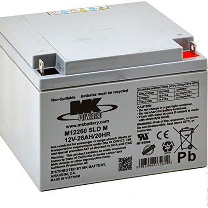 MK Powered - Sealed lead acid battery M12260 SLD M 12V 26Ah M5-M