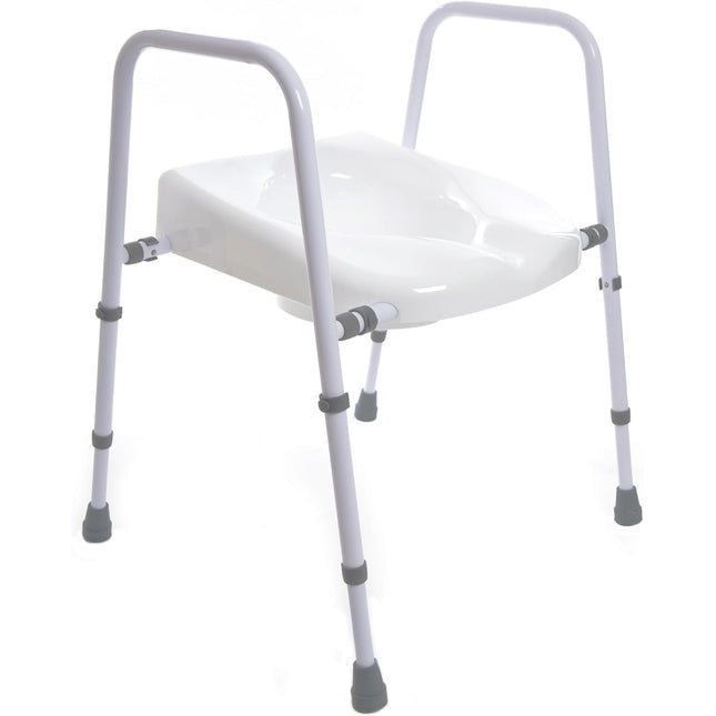 Toilet Safety Frame with Moulded Seat, Mowbray Style