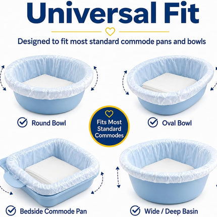 Commode Liners with Absorbent Pads, Lemon Scented, 50 Count