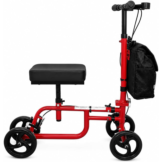 Mobility Knee Walker Scooter with Padded Rest & Storage Bag for Broken Leg, Foot, Ankle & Sports Injuries