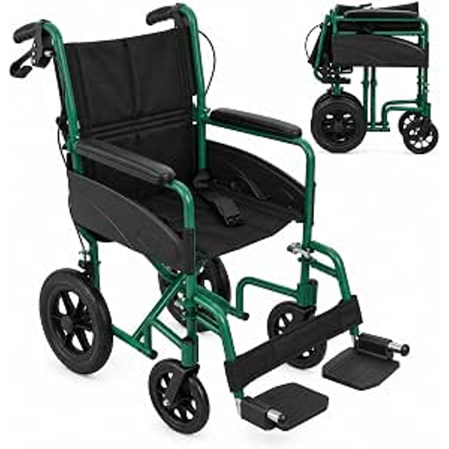 Breeze Premium Lightweight Aluminium Folding Transit Wheelchair, 9.5kg Net Carry Weight, Days Style