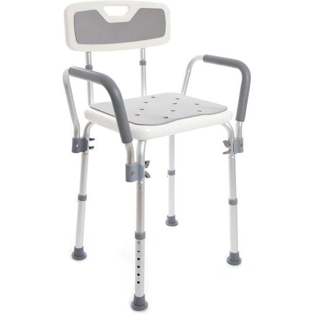 Padded Shower Chair with Height Adjustable Legs