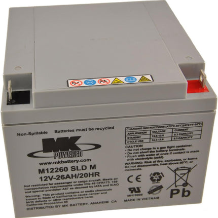 MK ES26-12 12V 26Ah Mk Sealed Lead Acid Agm Mobility Scooter Battery