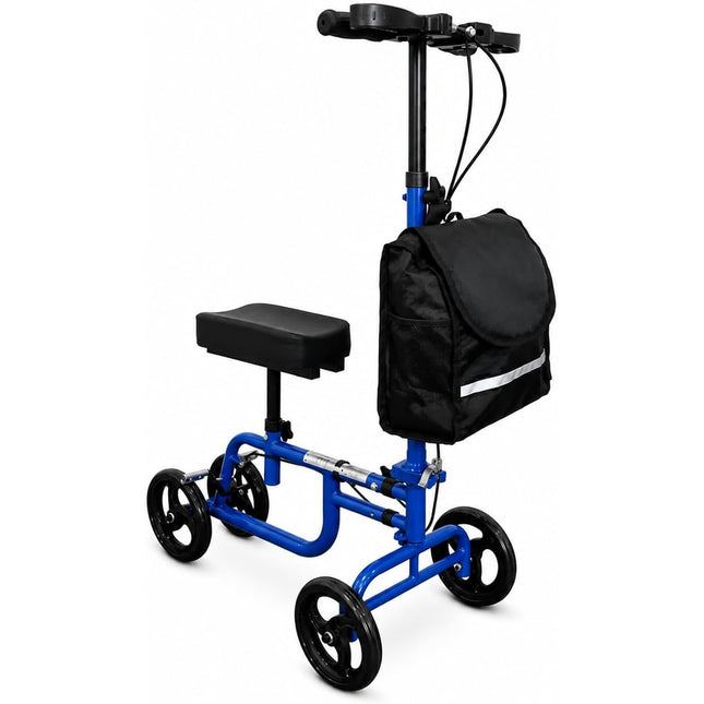 Mobility Knee Walker Scooter with Padded Rest & Storage Bag for Broken Leg, Foot, Ankle & Sports Injuries