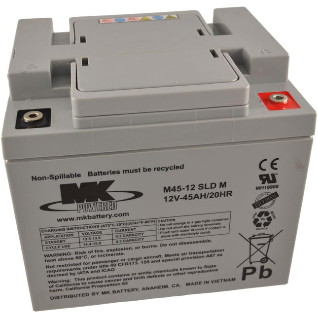 MK M45-12 SLD M 12V 45Ah Mk Sealed Lead Acid Agm Mobility Scooter Battery