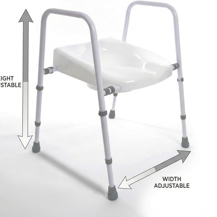 Toilet Safety Frame with Moulded Seat, Mowbray Style