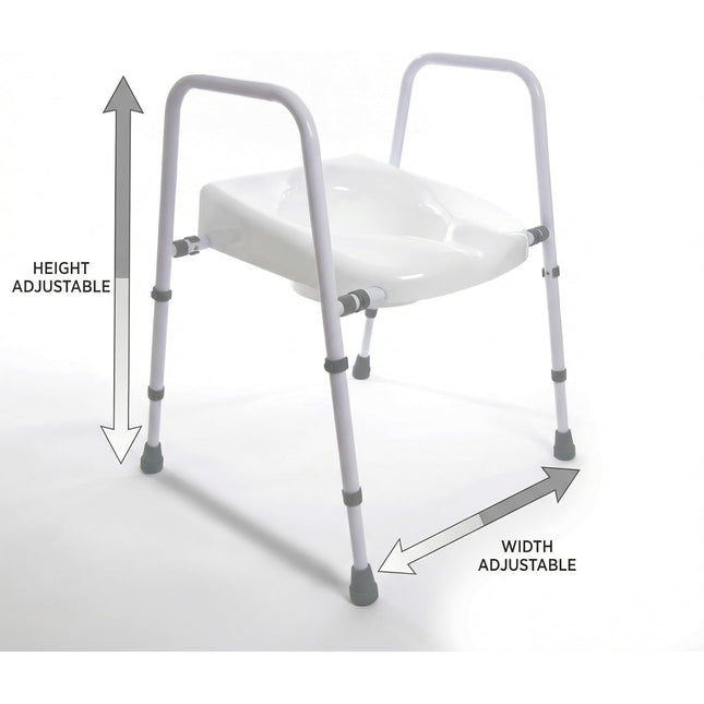 Toilet Safety Frame with Moulded Seat, Mowbray Style