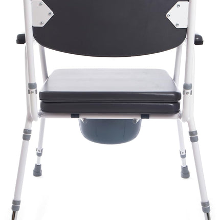 Comfort Commode Chair with Padded Seat, Arms & Backrest