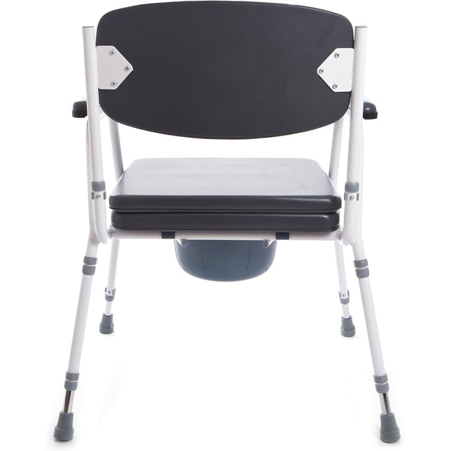 Comfort Commode Chair with Padded Seat, Arms & Backrest