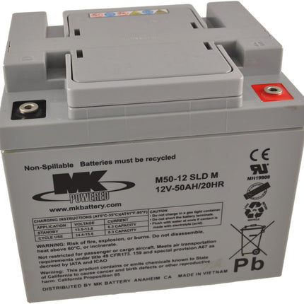 MK M50-12 SLD M 12V 50Ah Mk Sealed Lead Acid Agm Mobility Scooter Battery