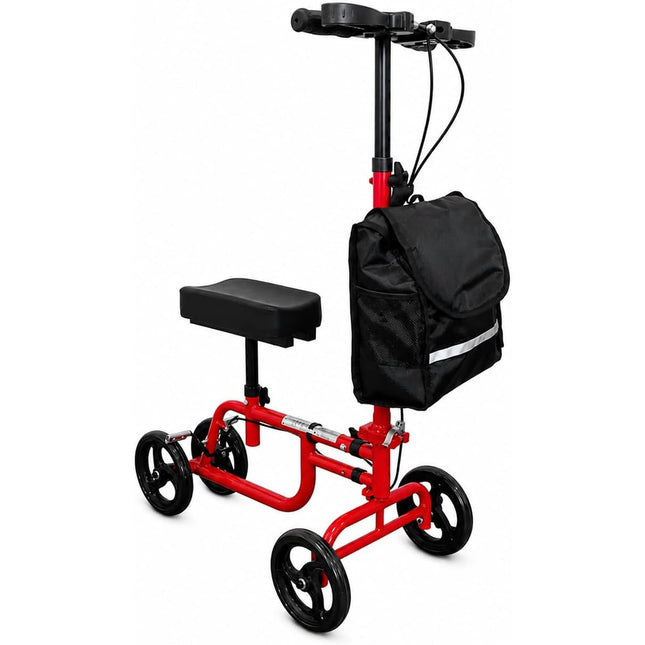Mobility Knee Walker Scooter with Padded Rest & Storage Bag for Broken Leg, Foot, Ankle & Sports Injuries