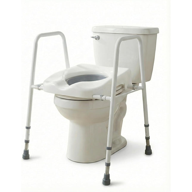 Toilet Safety Frame with Moulded Seat, Mowbray Style