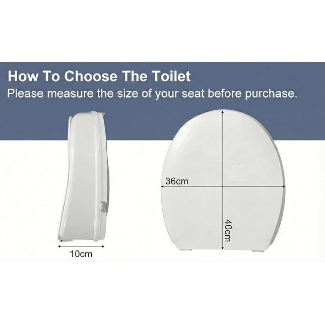 Raised Toilet Seat with Lid - 4" or 6"