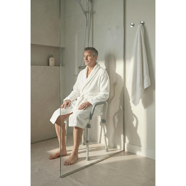 Padded Shower Chair with Height Adjustable Legs