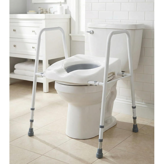 Toilet Safety Frame with Moulded Seat, Mowbray Style