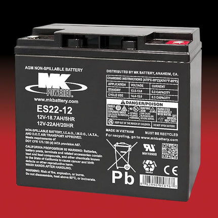 MK Powered Battery ES22-12 12 V 22 AH