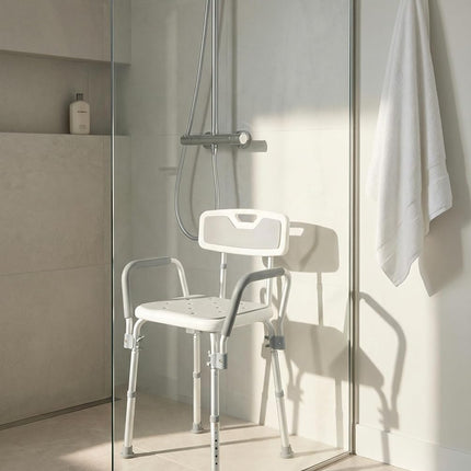 Padded Shower Chair with Height Adjustable Legs