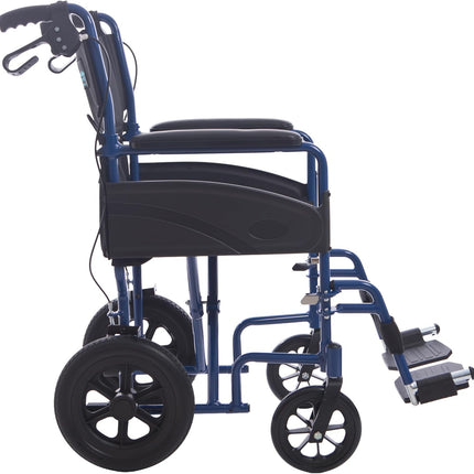 Breeze Premium Lightweight Aluminium Folding Transit Wheelchair, 9.5kg Net Carry Weight, Days Style