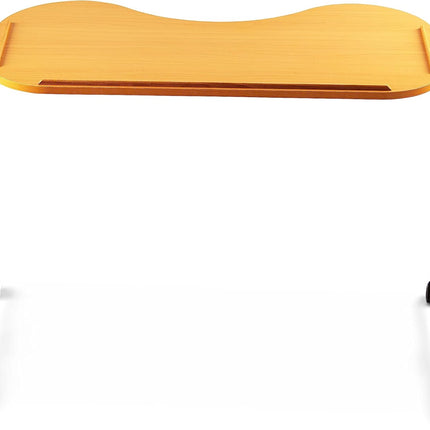 Curved Over Bed & Chair Table Adjustable Height & Width with Lockable Castors. Fits Over Riser Recliner Chairs