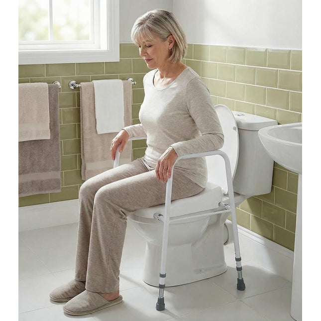 Toilet Safety Frame with Moulded Seat, Mowbray Style