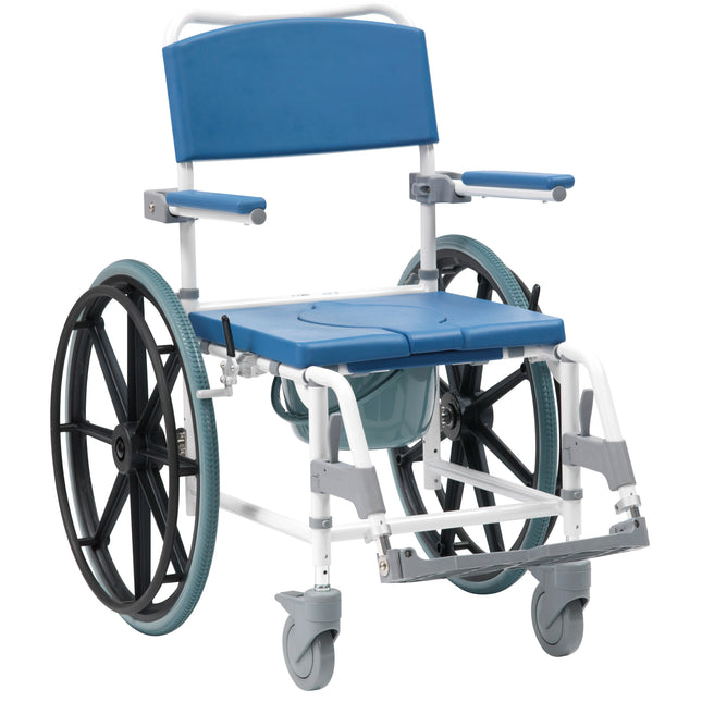 Aston Self Propelled Shower Commode 24" Wheels