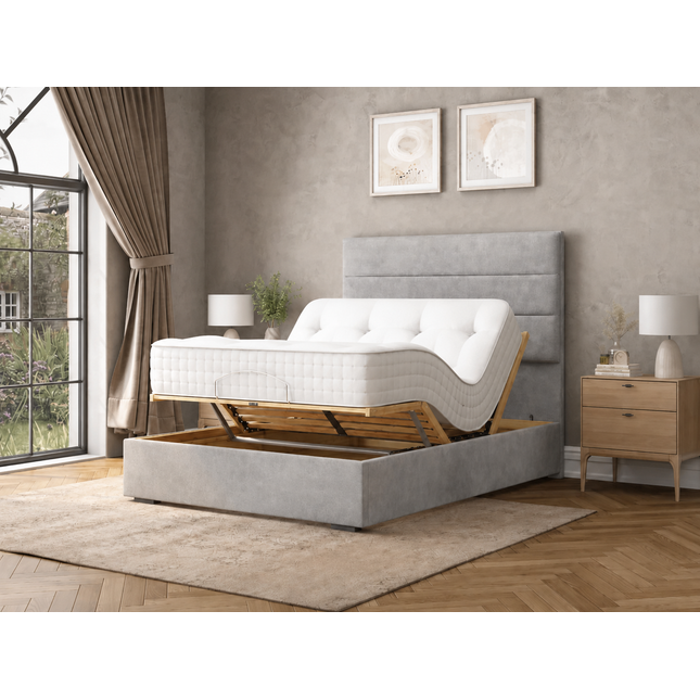 Supreme Essentials Electric Adjustable Bed with Headboard Premium Memory Foam, 5 Year Warranty