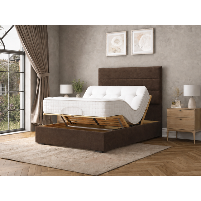 Supreme Essentials Electric Adjustable Bed with Headboard Premium Memory Foam, 5 Year Warranty