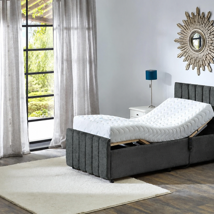 Supreme Adjustable Bed - Oxford Headboard & Footend, Premium Memory Foam, 25 Year Warranty*