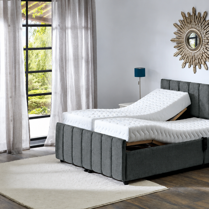 Supreme Adjustable Bed - Oxford Headboard & Footend, Premium Memory Foam, 25 Year Warranty*