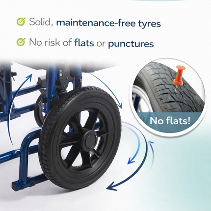 Breeze Premium Lightweight Aluminium Folding Transit Wheelchair, 9.5kg Net Carry Weight, Days Style