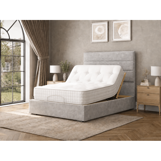 Supreme Essentials Electric Adjustable Bed with Headboard Premium Memory Foam, 5 Year Warranty