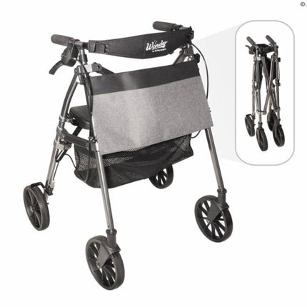 Wonder Rollator Plus 8" Wheels - Black Walnut