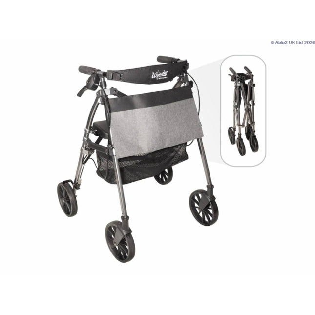 Wonder Rollator Plus 8" Wheels - Black Walnut