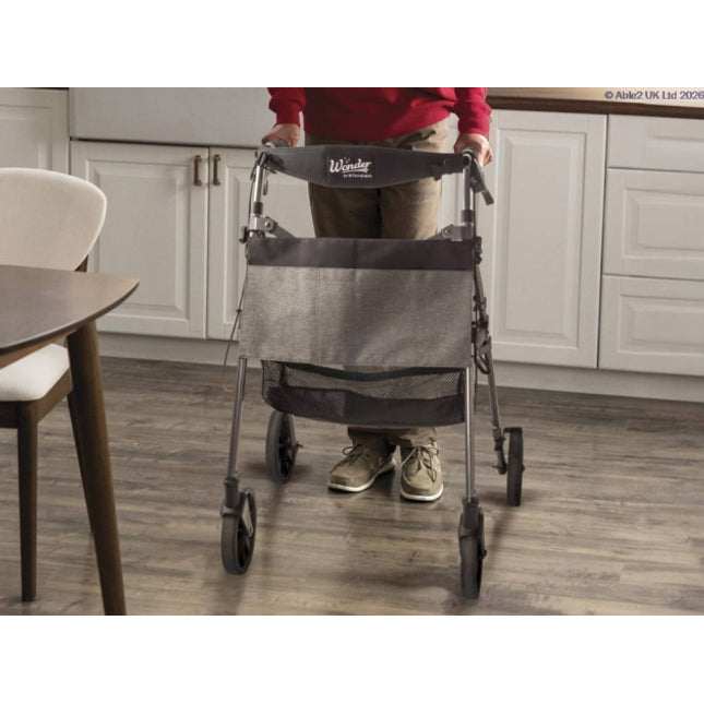 Wonder Rollator Plus 8" Wheels - Black Walnut