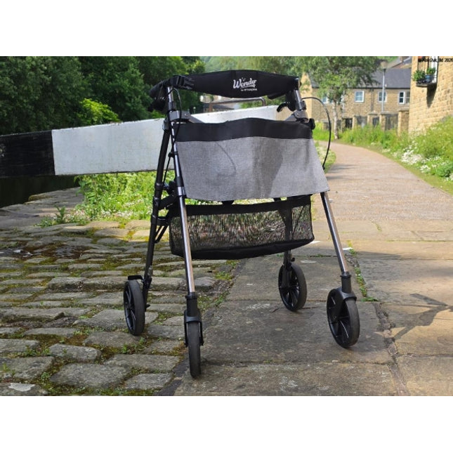 Wonder Rollator Plus 8" Wheels - Black Walnut