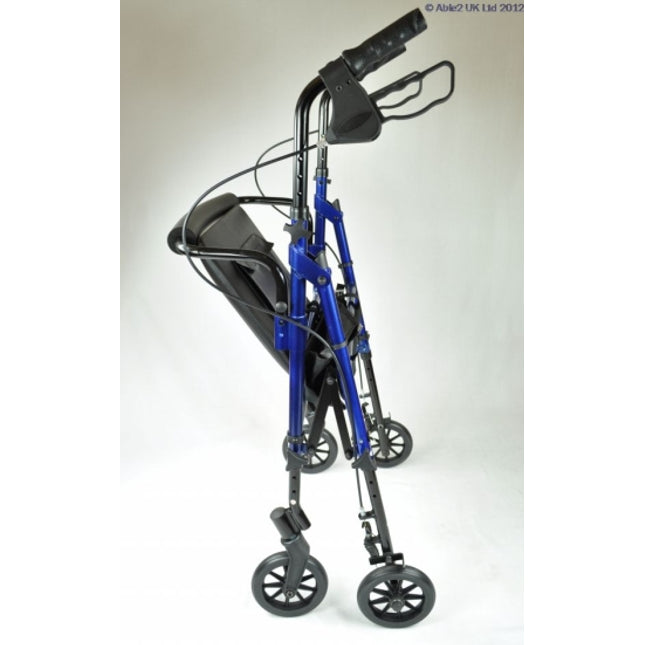Compact Aluminium Rollator 6" Wheels - Blue