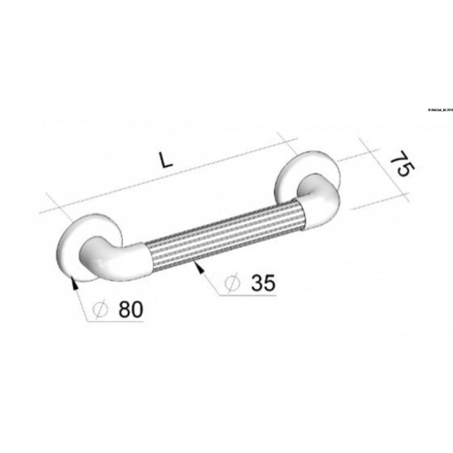 Atlantis Moulded Fluted Grab Rails - 3 Sizes