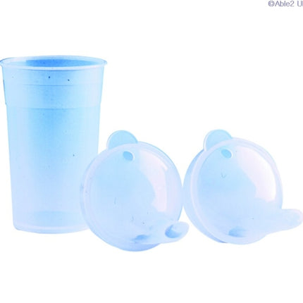 Drinking Cup Clear with Two Lids