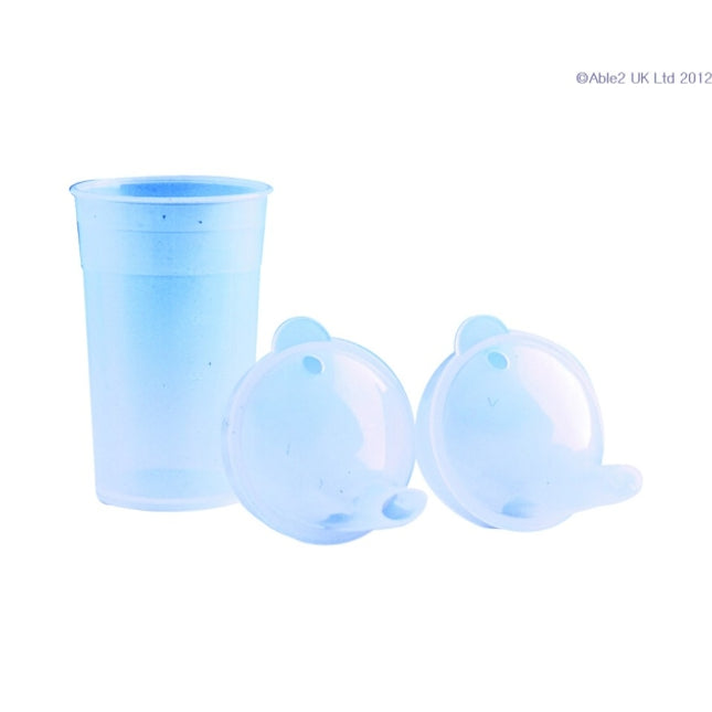 Drinking Cup Clear with Two Lids