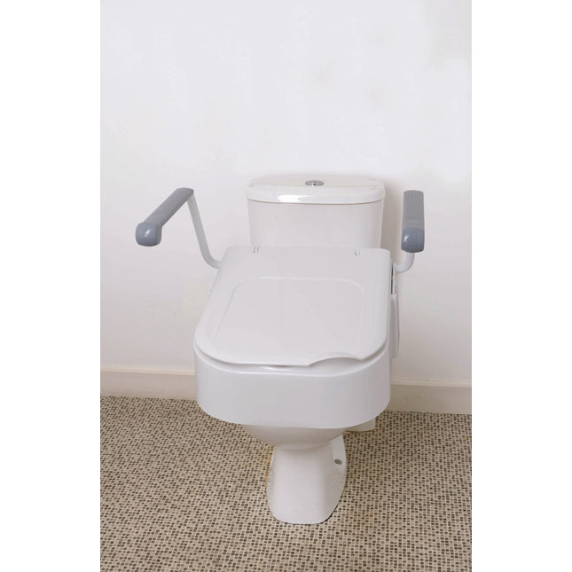 Drive Raised Toilet Seat With Arms & Lid