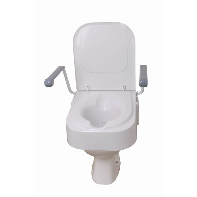 Drive Raised Toilet Seat With Arms & Lid