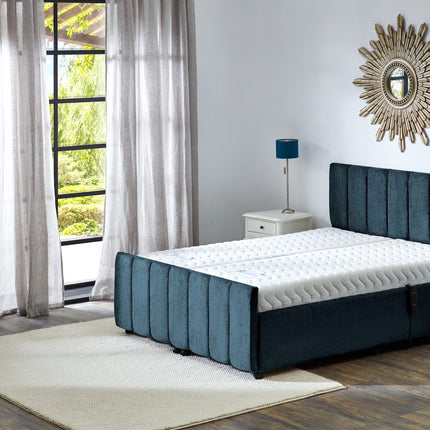 Supreme Adjustable Bed - Oxford Headboard & Footend, Premium Memory Foam, 25 Year Warranty
