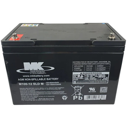 MK M100-12 SLD MT 100Ah AGM Mobility Scooter Battery