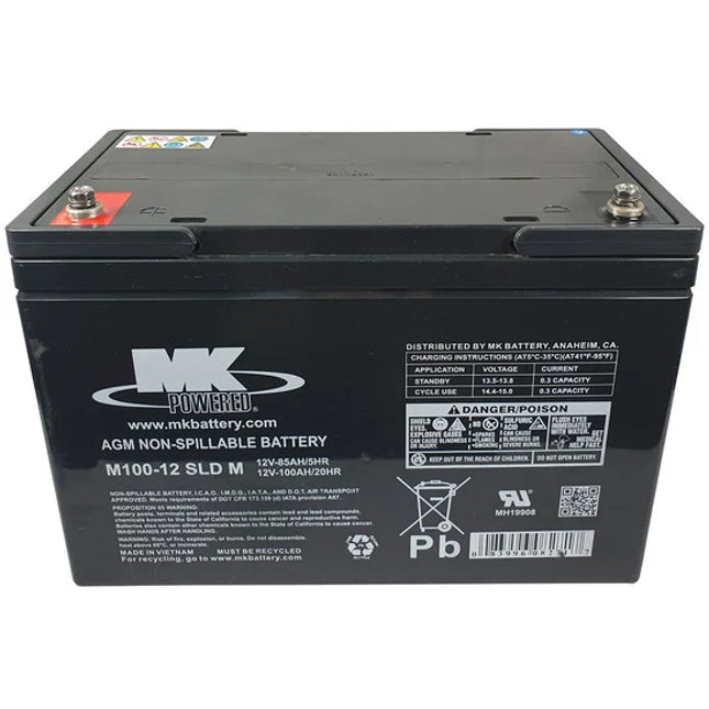MK M100-12 SLD MT 100Ah AGM Mobility Scooter Battery