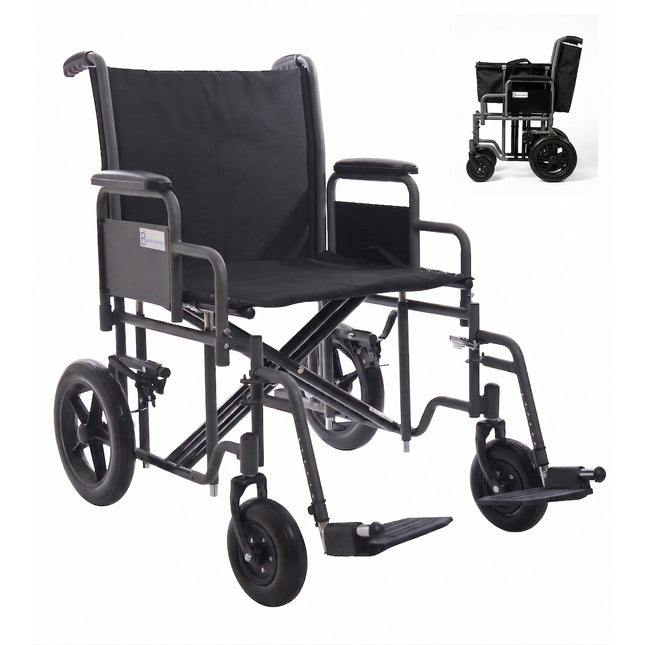 Bariatric Steel Transport Chair (For Hire) - Click for prices and details