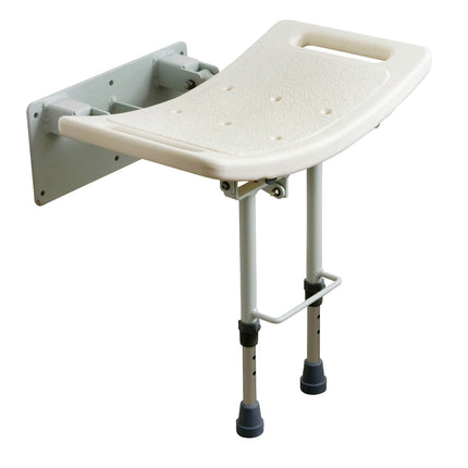 Drive Wall Mounted Shower Stool with Drop Down Legs
