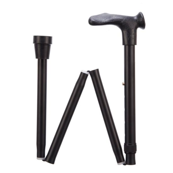 Comfort Grip Cane - Folding, Adjustable - Black - 2 Options