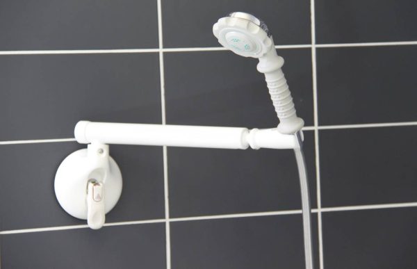 Mobeli Shower Head Positioner with swivel arm