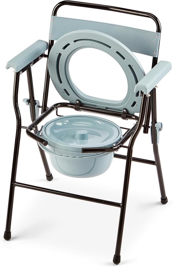 Folding and Lightweight Commode Toilet Chair - Easy and Simple Potty Removal - Image 2